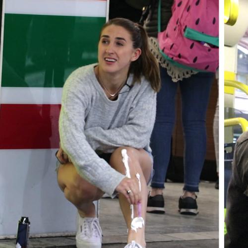 Pj Shaves Her Legs In Front Of Melbourne Commuters