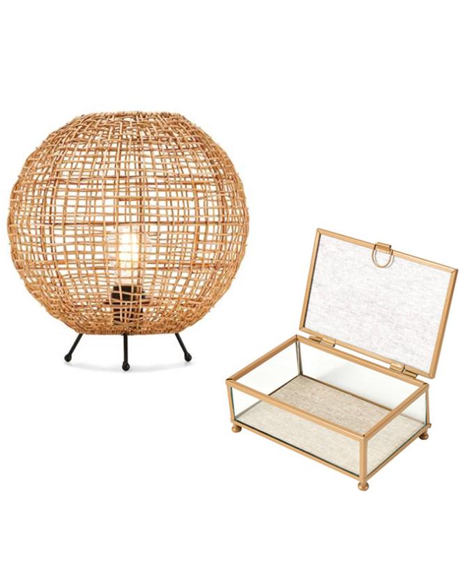 Kmart Launches Luxe New Homeware, Rattan Table Lamp Kmart
