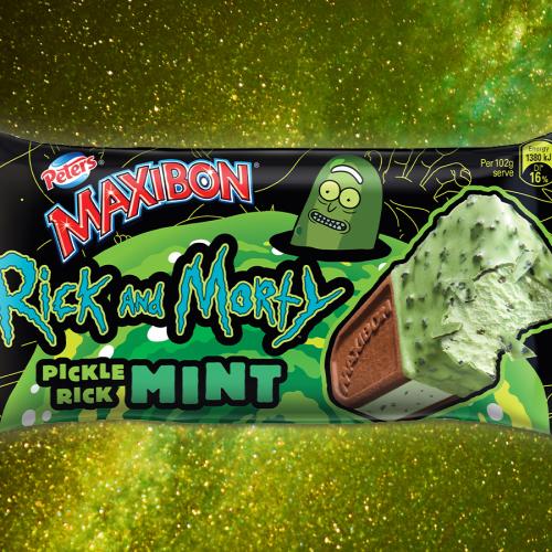 Maxibon's Teamed Up With Rick & Morty To Create The Pickle Rick Mint Maxibon!
