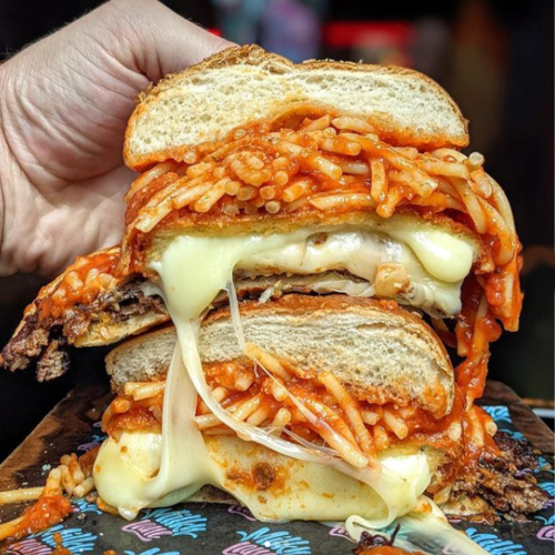 This Brisbane Cafe's Doing Spag Bol Burgers With Fried Mozzarella Patties