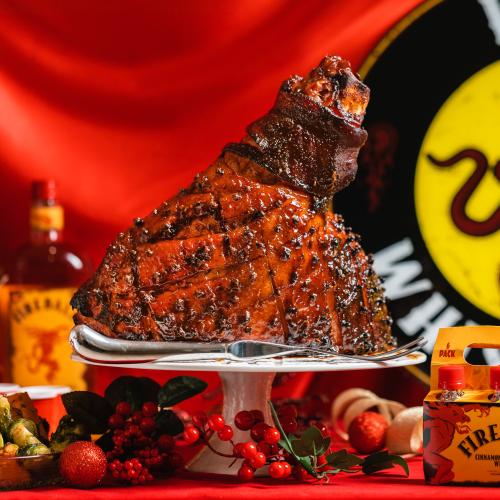 Deck The Halls And Add A Little Fire With This Flaming FIREBALL Christmas Ham!
