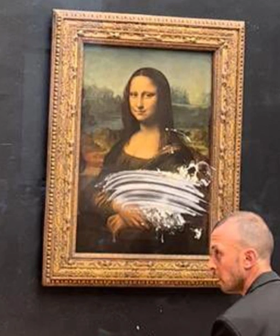 Someone Threw Cake At The Mona Lisa!