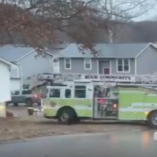 Fire Truck Spins Out Of Control On Ice